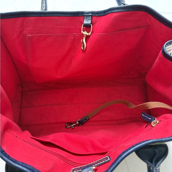 Dooney & Bourke Multi WaterColor Stripes Small Tote Handbag - Picture 5 of 7